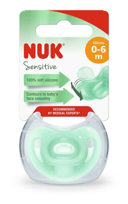 NUK Dudlík Sensitive, 0-6 m, zelená